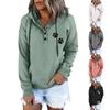 Damesmode casual trui met lange mouwen en print en capuchon en capuchon