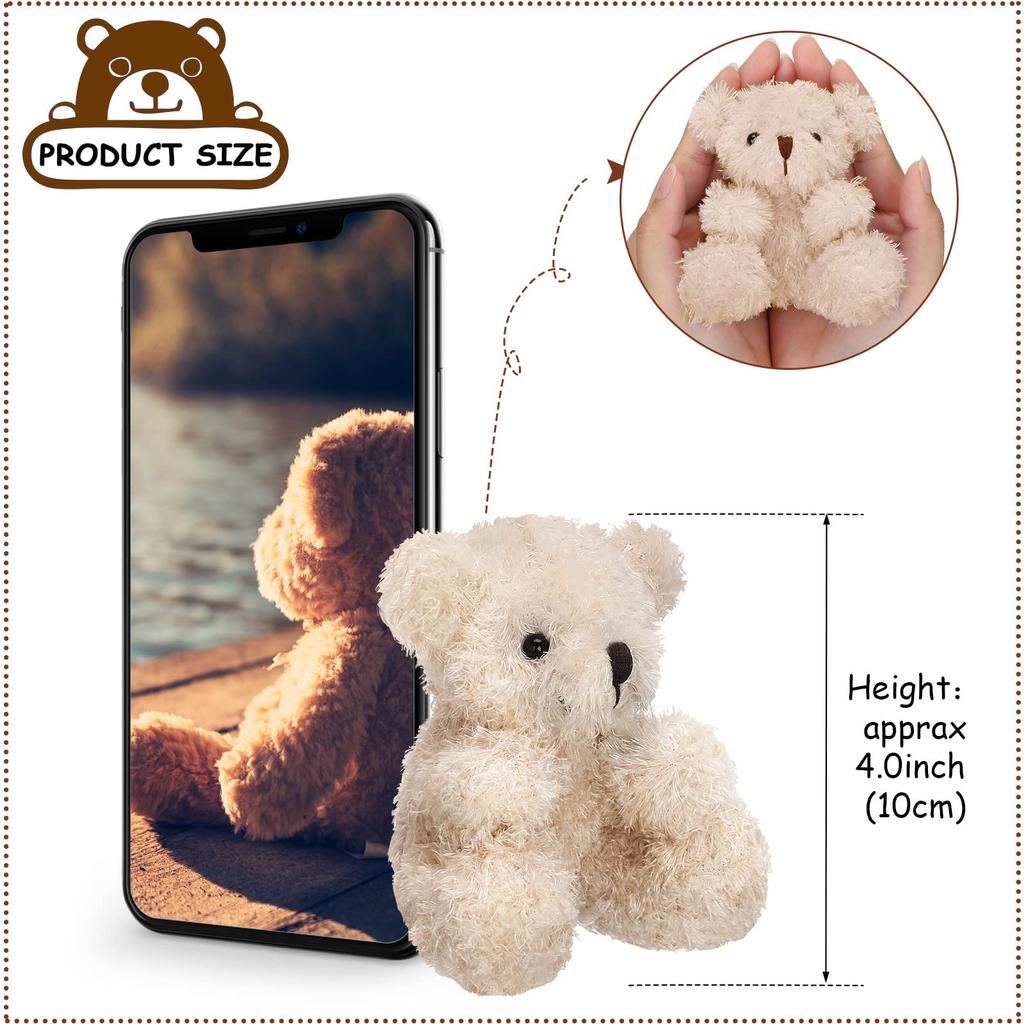 10-30 Pezzi Mini Orsetti di Peluche Piccolo Orso Giocattolo di Peluche Orsetto Peloso Minuscolo Orso Morbido Bambola di Peluche per Regali di Compleanno Gadget per Feste