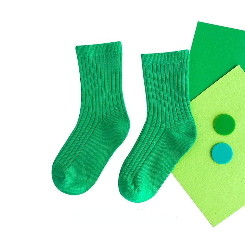 1-12 Y Baby Kid Socks Girl Children Boy Candy Color Toddler Sock Soft Double Needle Cotton Tube Socks Cute Solid Color Socks
