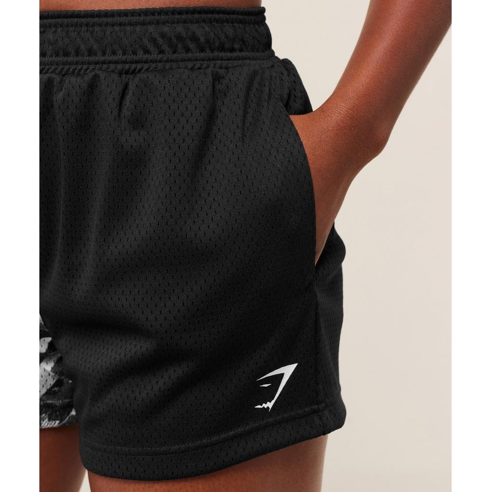 Gymshark Lifting Club Mesh Shorts Black White B5c4u Bdfx