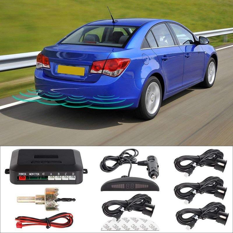 Wireless Car Parking Sensor Car Parktronic LED With 4 Sensors Reverse Backup Car Parking Radar Monitor Detector System 22MM