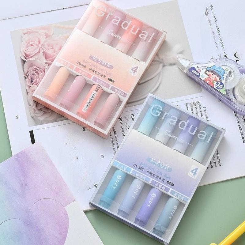 Textmarker Lebendige Milde Pastellfarben zum Notizenmachen Lehrbuchstudium Meißelspitze Marker Studentenschulbedarf Schulanfang