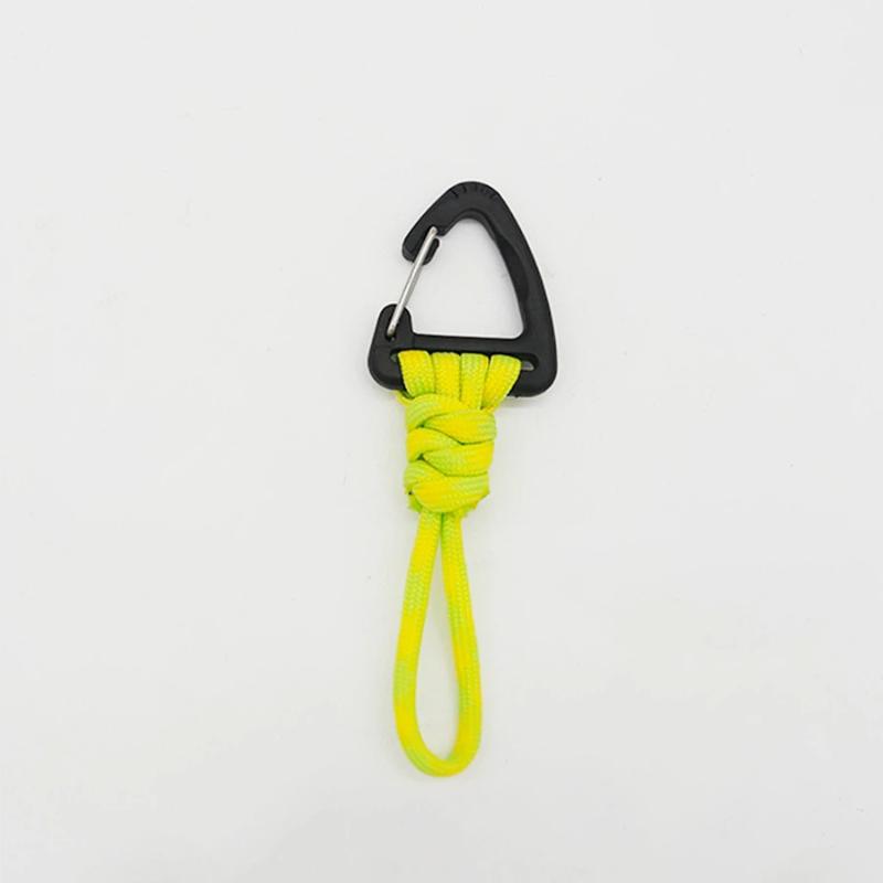 Multifunktionaler Dreieck-Karabiner 7-Strängiges Anti-Lost Schlüsselband Handgelenk-Haken 1,5 cm max. Öffnung für Outdoor-Camping Taschenlampe Schlüssel