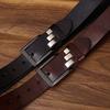 Hip Hop Personality Niche Street Machine Head Belt Men'S Genuine Leather First Layer Cowhide Punk Style Rivet Jeans Belt Men