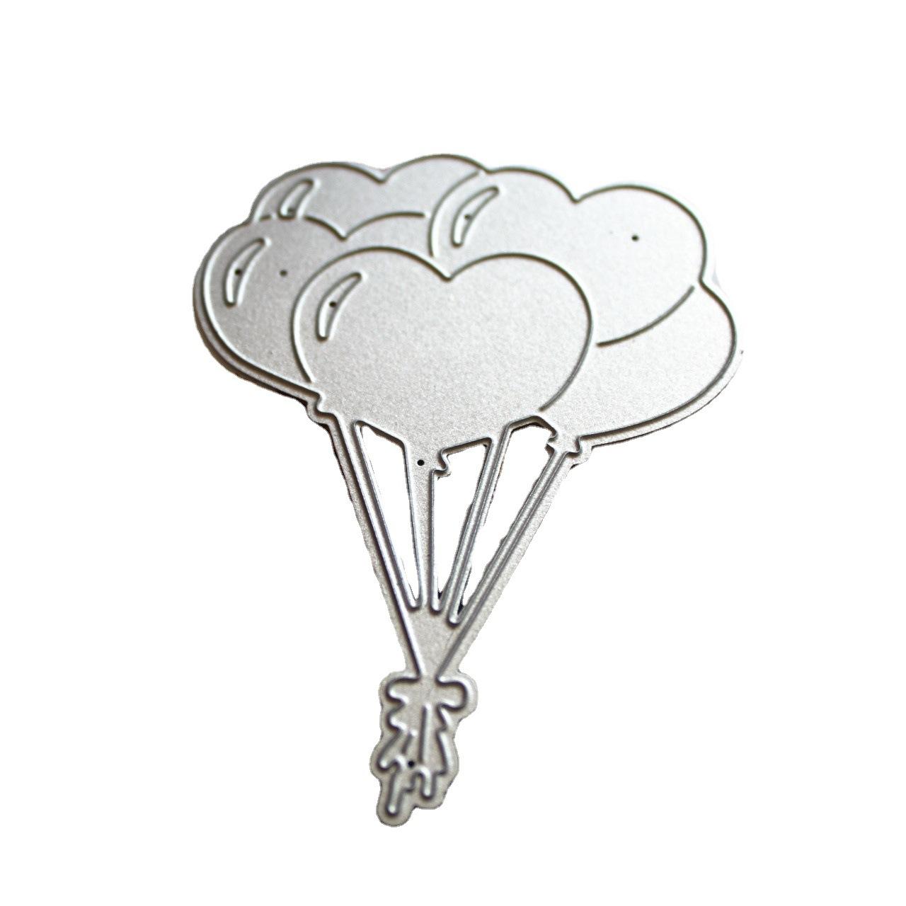 

Вечерние воздушные шары, дизайн, металлический трафарет для резки DIY, альбом для скрапбукинга, фототиснение, бумажная карта, ремесленный декор серебряный