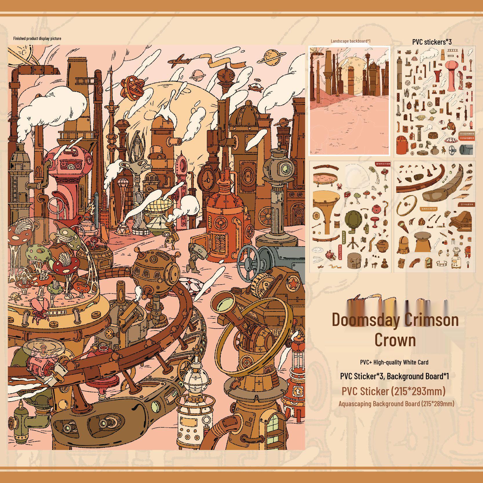 Mr. Paper 3D Retro Landscape Stickers - Children s Journals & Fun Toys