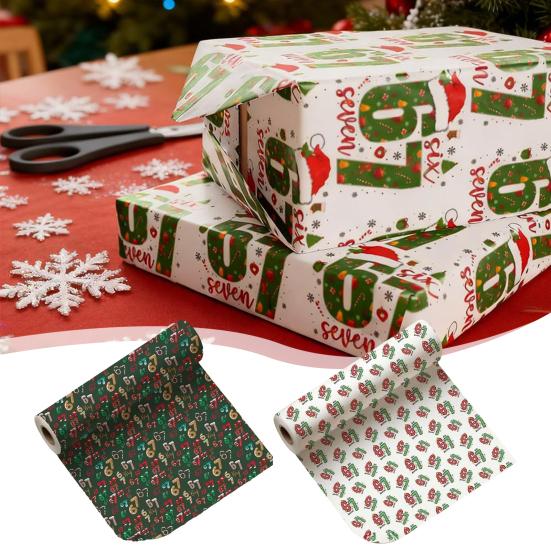 67 Wrapping Paper Christmas Gift Wrap Paper for Kids Holiday Wrapping Roll for Birthday