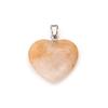 Herzförmiger Naturstein Anhänger Tigerauge Amethyst Jade Kristall Stein Charms Für DIY Exquisites Halsketten Schmuckzubehör