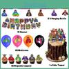 Kindergeburtstagsparty-Zubehör Gorilla-Tag-Thema Mit Ballons, Kuchenfiguren Und Hängedekorationen