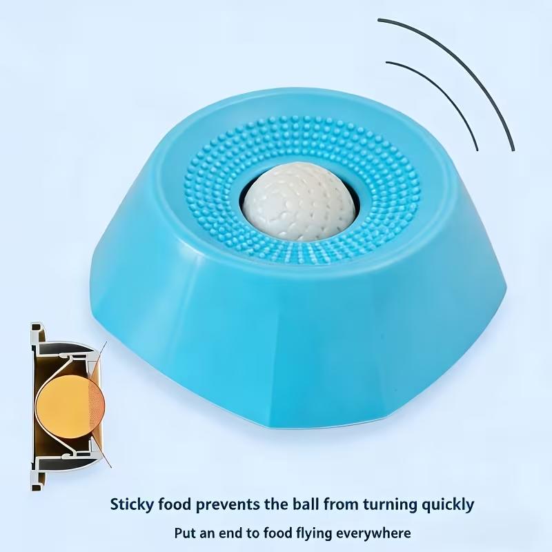 

Best-selling new pet food puzzle toy fun licking slow feeder dog bowl non-slip spherical dog licker universal for cats and dogs синий