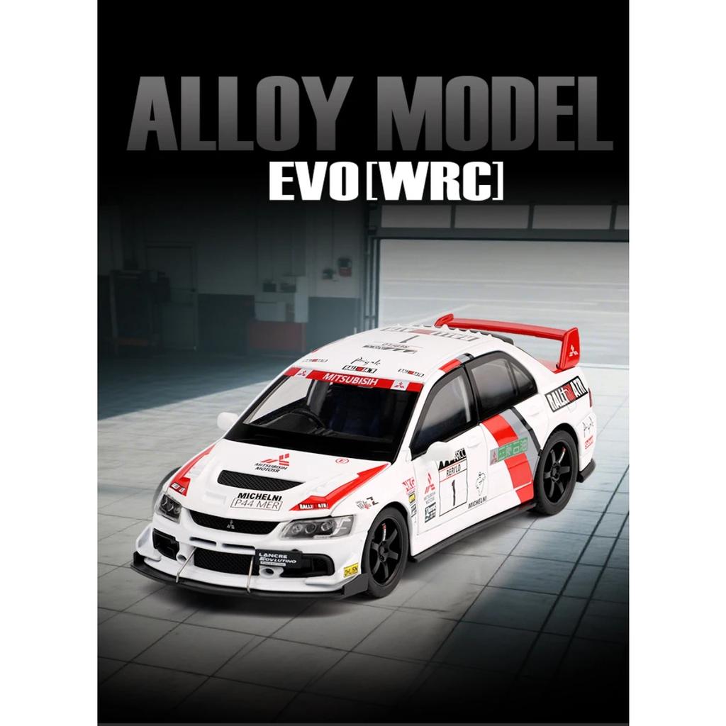 1/32 Mitsubishi Lancer Evolution EVO WRC Alloy Model Car Toy Diecasts Metal Casting Sound and Light Car Toy for Children Vehicle