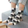 5 Pairs Colorful Argyle  Pattern Cotton Men Crew Dress Socks Pack Novelty Quality Designer Harajuku Gifts For Men Husband Happy