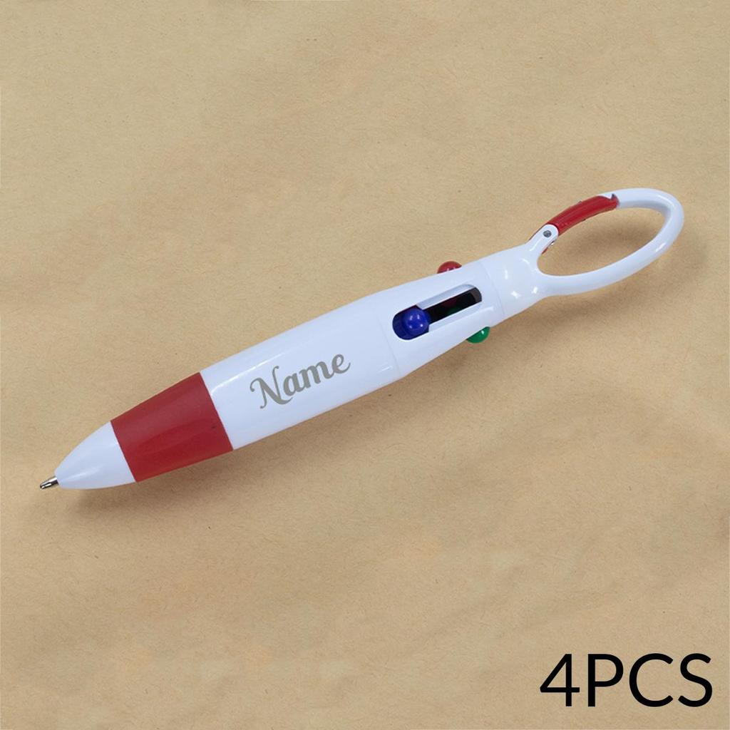 4 Pezzi Penne Gel Personalizzate Con Nome, Penne Personalizzate Per Insegnanti, Penna a Sfera Personalizzata, Regali di Natale Personalizzabili, Natale,