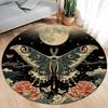 Lotus Flower Koi Cherry Blossom Chinese Style Round Carpet Peacock Butterfly Circular Floor Mat Living Room Bedroom Decor Rugs