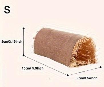 

1pc Hideaway Grass Tunnel, Rabbit Hideout Tunnel Hut Guinea Pig Grass Linen Durable Tunnel for Guineapig Chinchilla Ferret Rats