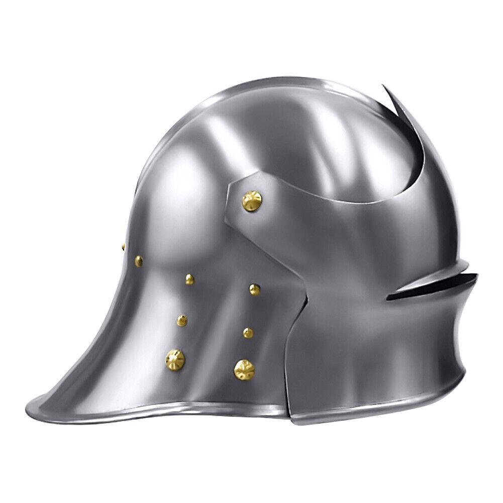 Knights German Sallet Helmet- 18 Gauge Steel for Cosplay LARP Reenactment