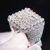 Xiaomi Huitan Geometric Design Women Ring Full Sparkling CZ Fashion Accessories for Party Gorgeous Lady Silver Color Luxury Jewelry