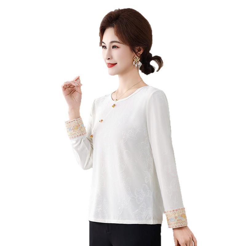 2026 Spring/Autumn Stylish Age-Reducing Top for Middle-Aged Women - Elegant Spring/Autumn Fashion for All Ages