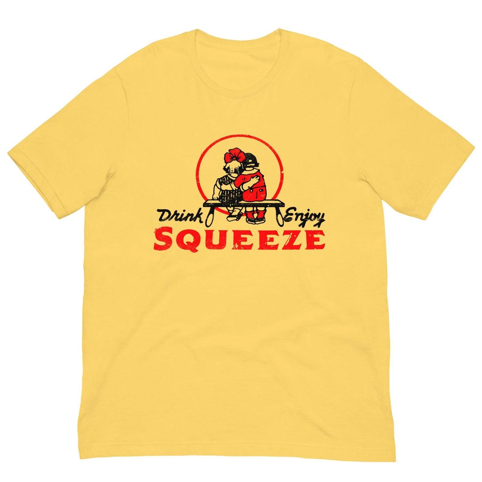 

Vintage Retro Soda Brand T-Shirt Squeeze Cola Graphic Tee For Men Women 4XL