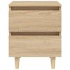 VidaXL Bedside Table with Pine Legs Sonoma Oak 40x35x50 Cm 805857