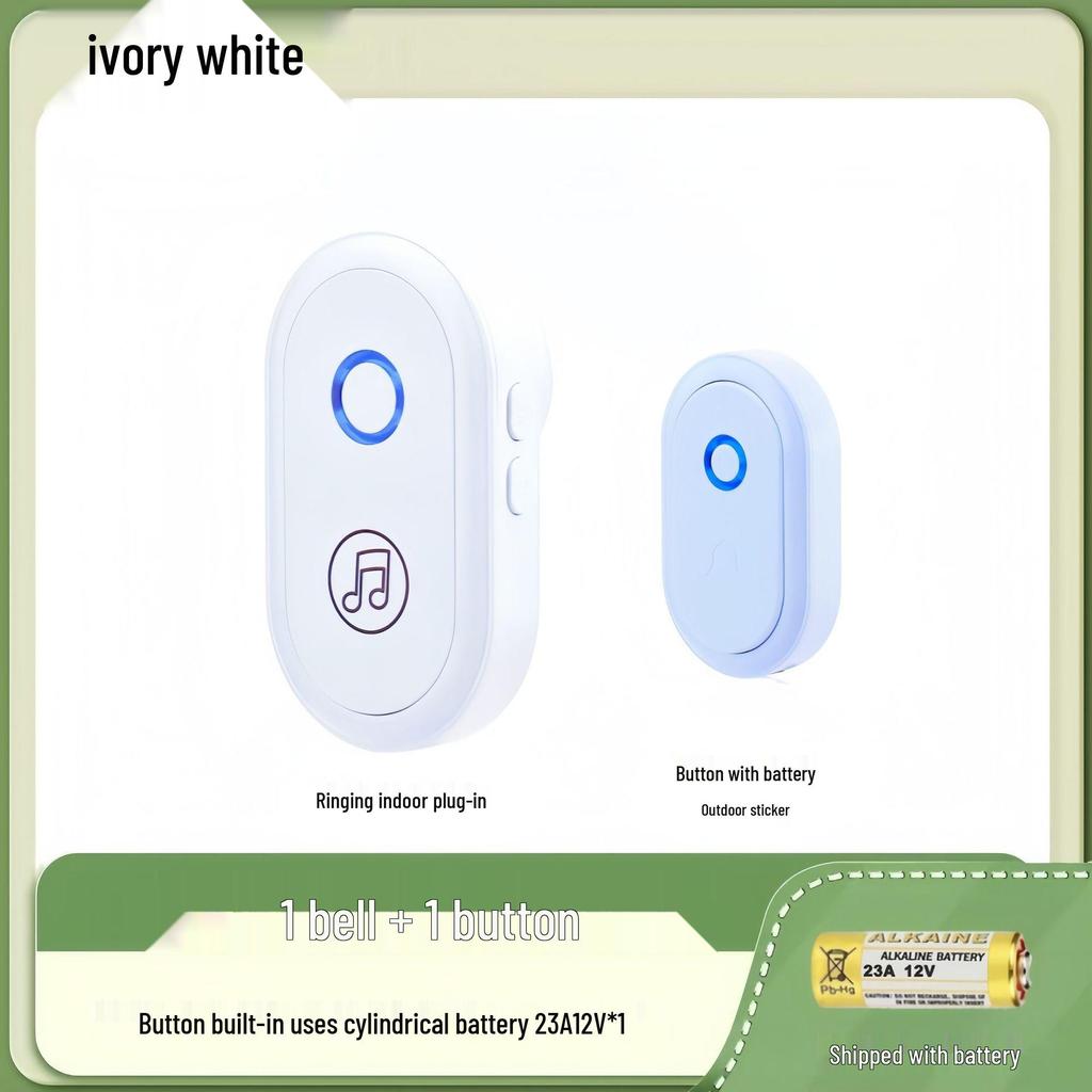 Long-Range Home Wireless Doorbell with Dual Receivers and Remote Control for Seniors
