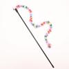 2/3/4pcs Colorful Striped Plush Rope Cat Teasing Stick Toy Knitting Wool Pet Toys