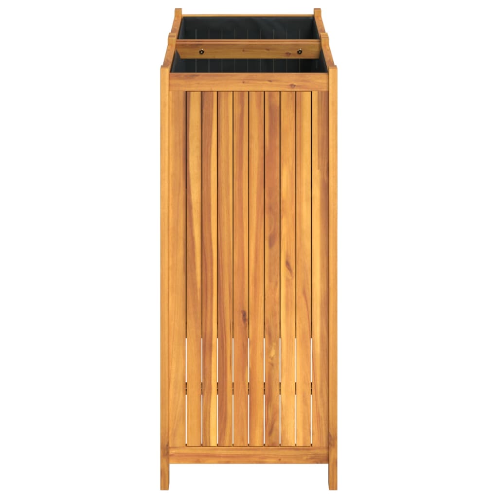 Plant Box with Liner 84 x 42 x 100 cm Solid Acacia Wood