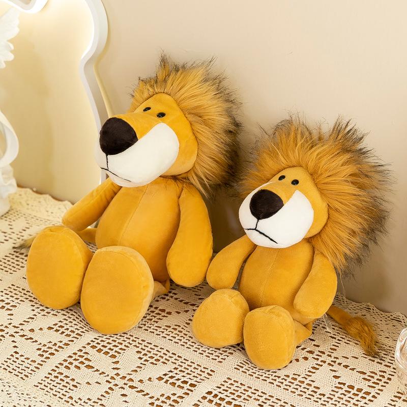 Cute Jungle Animal Plush Toy Forest Lion Tiger Doll Elephant Monkey Zebra Doll