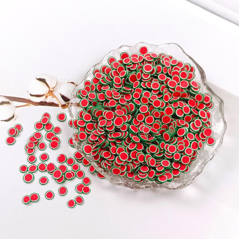 

Yaleduo 5 мм Полимерная глина Фруктовые ломтики для DIY, Эпоксидной смолы, Слайма и Крафтовых украшений. 500g/pack