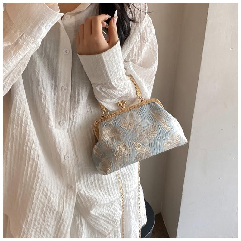 Chinese Style Handbag Embroidery Evening Bag Retro Single Shoulder Crossbody Bag Ladies Shell Bag