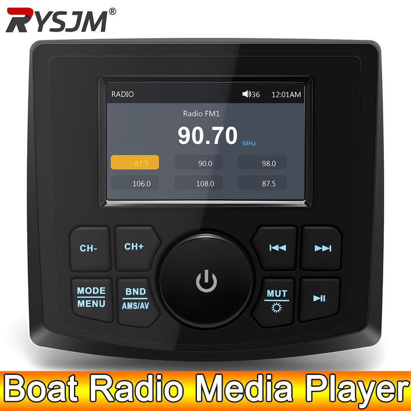 AD MP5 Marine Radio Boat Stereo Bluetooth-compatible FM AM Digital Media Audio Player Waterproof For Yacht ATV UTV Golf Cart