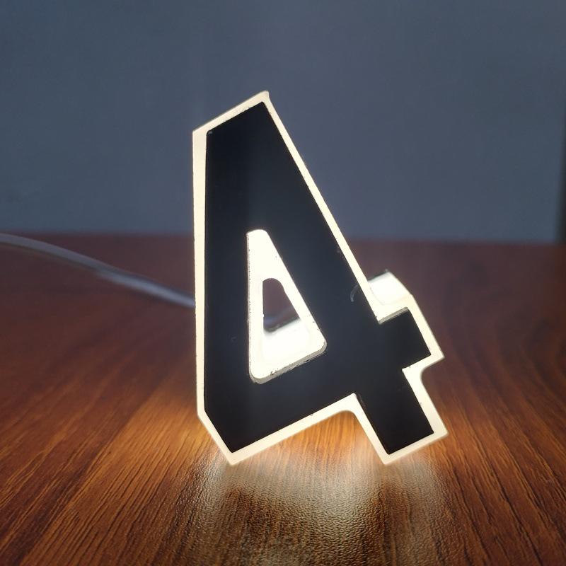 Cross-Border Exclusive LED House Number Lights, 12V Powered, Non-Solar, Illuminated.