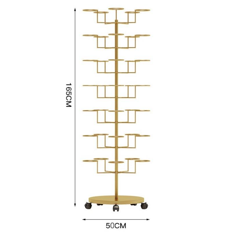 Cap Storage Stand Organizer Display Caps Holder Mobile Metal Hat Organizers Adjustable Hats Organization Support with Wheels