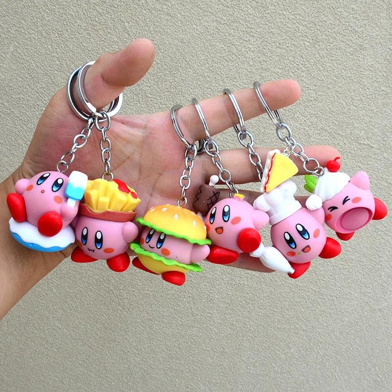 Anime Super Cute Kawaii Kirby Figures Keychain Toy Portable Pendant Handmade Room Decoration Popular Birthday Gifts