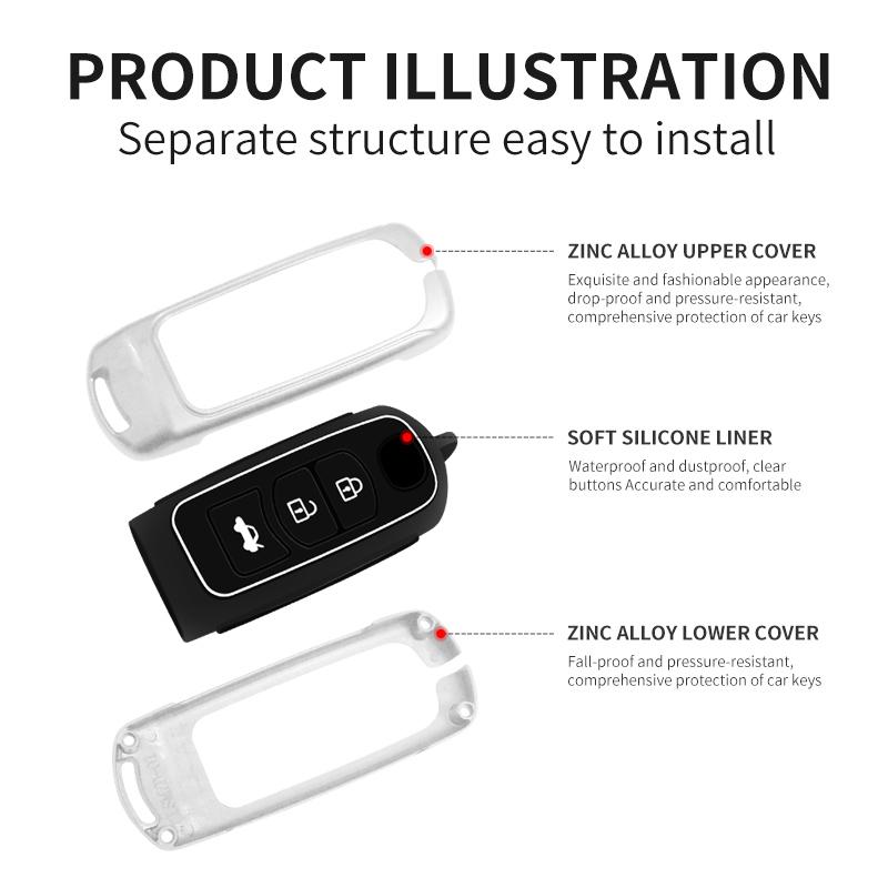 Metal Car Remote Key Case Cover Shell Fob For Mazda 2 3 5 6 Bl Bm Gj Atenza Axela Demio Cx-3 Cx3 Cx-5 Cx5 Cx7 Cx-9 Cx8 Keyless