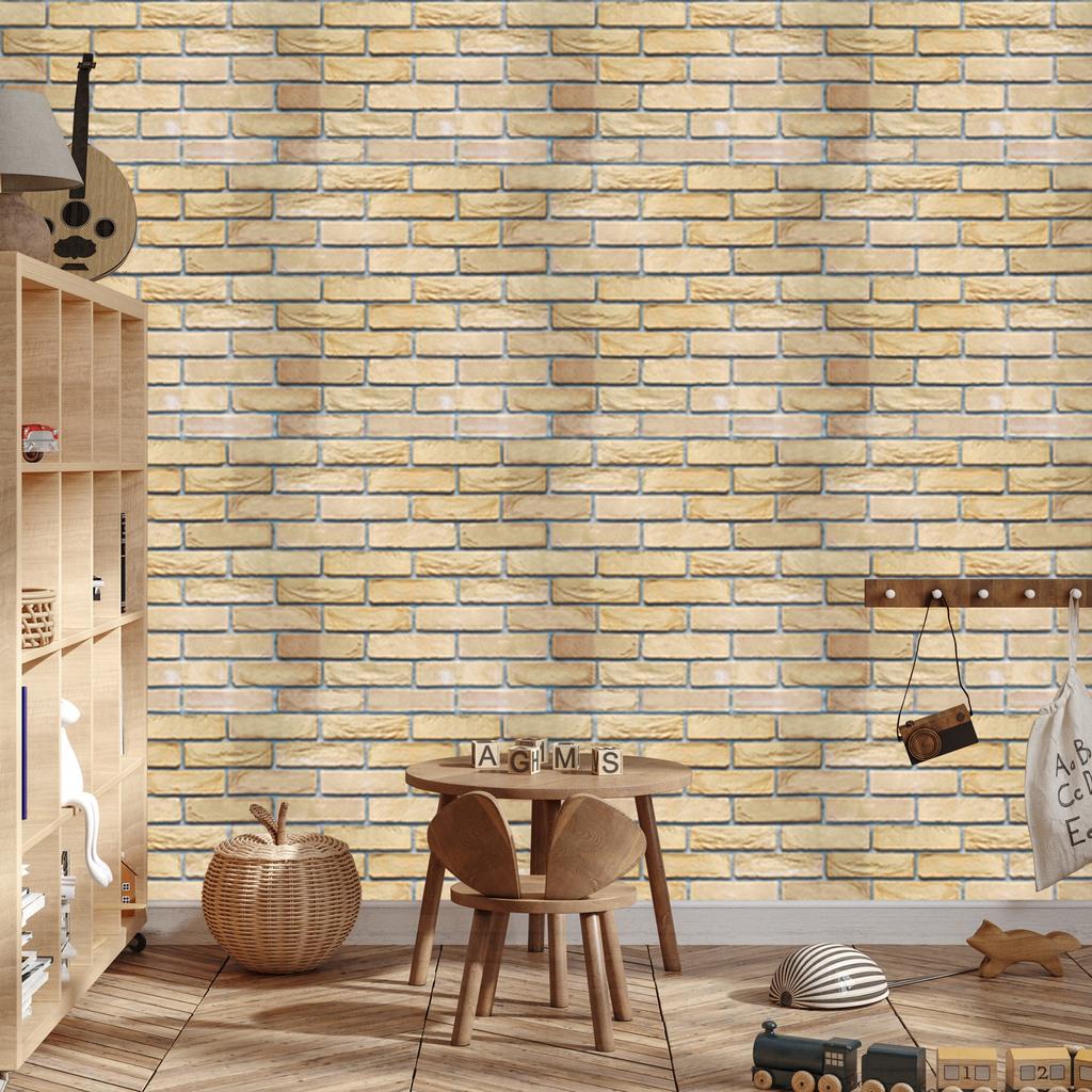 Bright, Fashionable Brick Wallpaper for the Living Room and Bedroom 50x1000