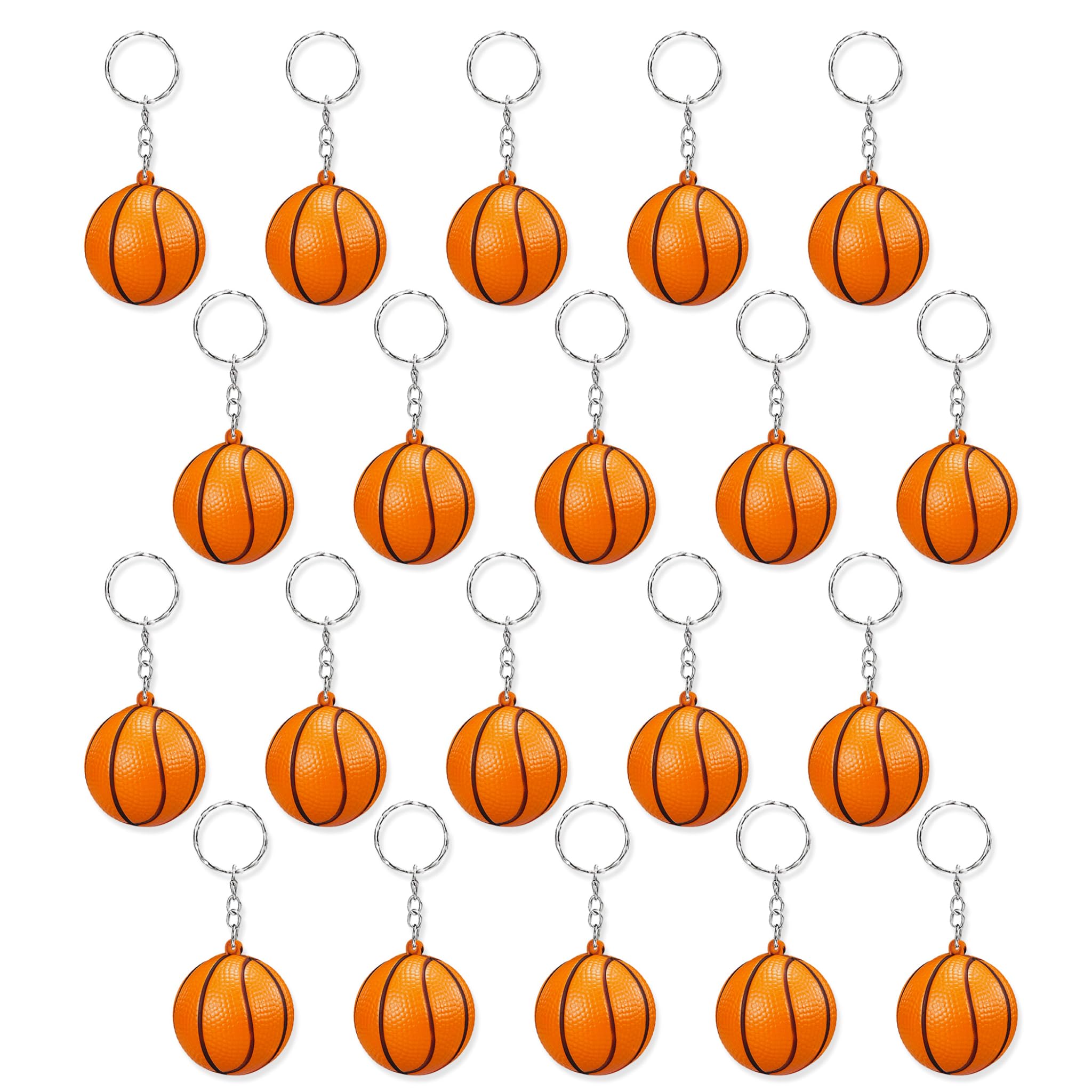 Felimoa Ball Keychains, Sports ClubCircle, Set of 20 (Basketball)