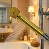 High Pressures Microphone-Shape Shower Head Aluminum Alloy Funny Showerhead Creative Durability Shower Sprayer Bathroom M4YD