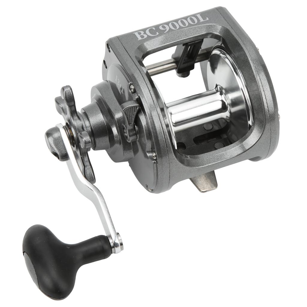 BC9000L Metall Trolling Drum Angelrollen 3.6:1-Gang-Baitcasting-Angelrolle für Linkshänder