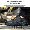Work Shoes for Men Steel Toe Men's Shoes Anti Smashing Safety Shoes Anti-puncture Working Boots Slip-Resistant Breathe Sneakers