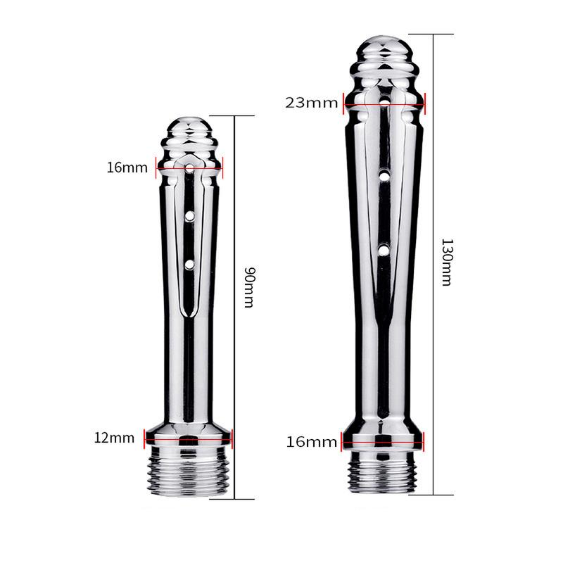 Metall 7 Löcher Seitliche Öffnung Sex Produkte Anal Einlauf Reinigung Dusche Colonic Douche Düse Vaginal Wash Sex Werkzeuge für Paare