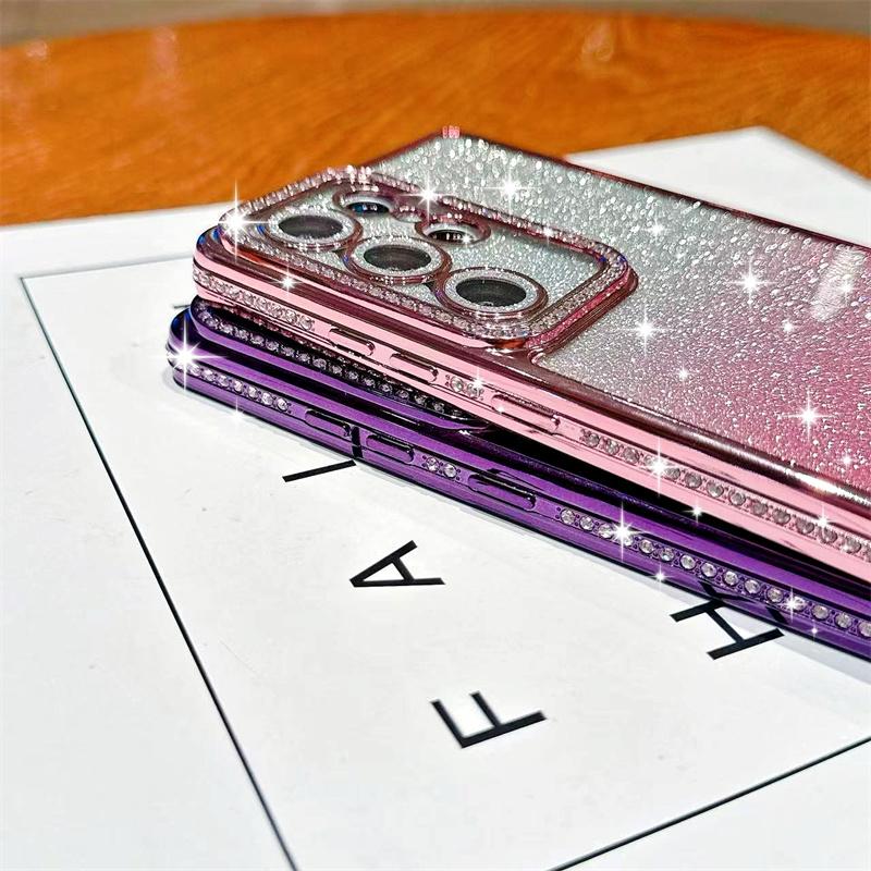 Glitter Bling Case for Samsung Galaxy S25 Edge S23 Ultra S24 FE A56 A36 A26 A16 A55 A35 A25 A15 A54 A34 A14 Cover iPhone 16 15 Pro Max 14 Plus 13 12