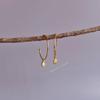 Natural Opal Earrings , 14k Gold Handmade Earrings For Women , Opal Statement Hoop Earrings Healing Gemstone Earrings , Unique Gifts Idea