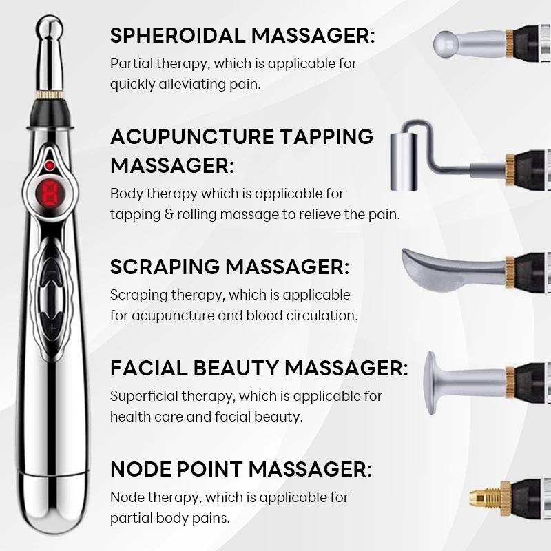 Electronic Acupuncture Massage Pen Lightweight Meridian Energy Pain Relief Tool for Students Head Tiredness Relief Use