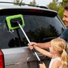 Windshield Cleaning Tool Telescoping Pole Microfiber Cloth Windshield Cleaning Tool Glass Brush for Shower Room Bathroom