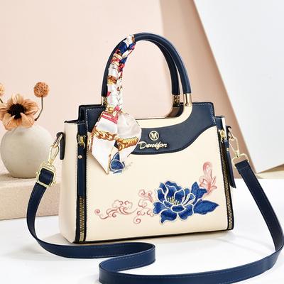 Mother's Day Gift Embroidery New Chinese-style Large-capacity Portable Lady's Mother Bag Atmospheric High-end Messenger Women's Bag