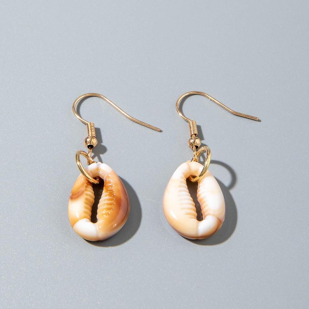 Exquisite Compact Beach Vacation Style Acrylic Starfish Shell Pendant Earrings for Women Jewelry Gifts, Daily Matching Earrings