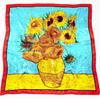 90*90cm Luxury Brand Women Silk Scarfs Van Gogh Painting Square Scarves Spring Summer Shawls For Ladies