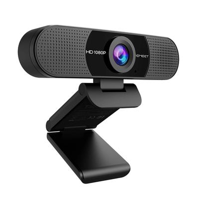 EMEET C960 Webcam, HD 1080P, 2MP, 90° Wide Angle, Wide Size Compatible, Built-in Microphone, for Skype Meetings, EMEETLINK Compatible, 1/4-inch Tripod