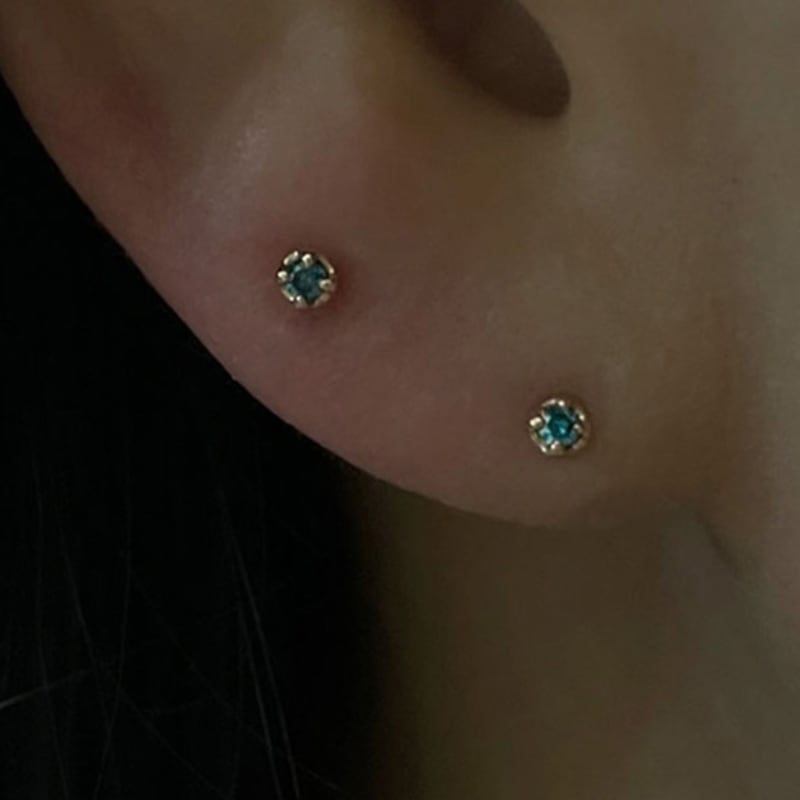 MARKING 14k Blue Dia Piercing